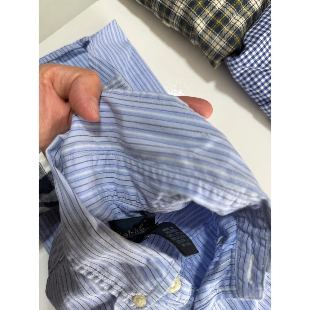 Ralph Lauren Button down Shirt Kids Boys Medium 10-12 School Casual Plaid Check